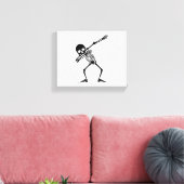 Dab skelet dabbing skelet - schedel mannen shirt canvas afdruk (Insitu (Woonkamer))