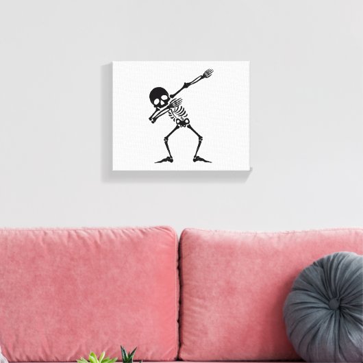 Dab skelet dabbing skelet - schedel mannen shirt canvas afdruk (Insitu (Woonkamer))