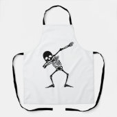 Dab skelet dabbing skelet - schedel mannen shirt schort (Voorkant)