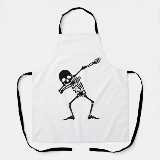 Dab skelet dabbing skelet - schedel mannen shirt schort (Voorkant)