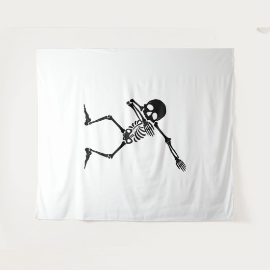 Dab skelet dabbing skelet - schedel mannen shirt wandkleed (Voorkant (horizontaal))