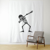 Dab skelet dabbing skelet - schedel mannen shirt wandkleed (In situ)