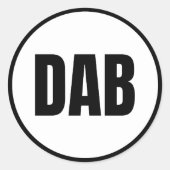 DAB - Sticker rond classique de Daytona Beach (Devant)