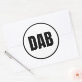 DAB - Sticker rond classique de Daytona Beach (Enveloppe)