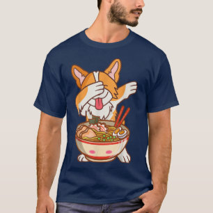 Dabben Ramen Anime Grappige Noedels Kawaii Hond J T-shirt