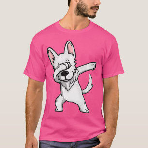 Dabben Witte Duitse Herdershond Dab Dans T-shirt