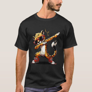 Dabbende zonnebril voor cheeta's Funny Cheetah die T-shirt