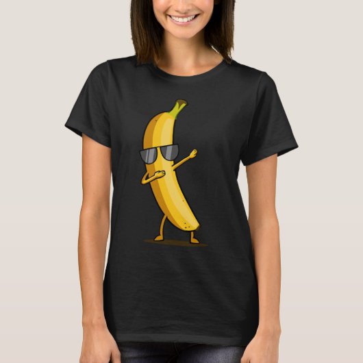 Dabbin' gele banaan - Dep grappig dansend fruit T-shirt (Voorkant)
