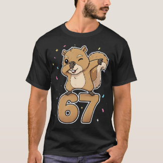 Dabbing 67 Eekhoorn 67 Grappig Zes Zeven Gen Z T-shirt