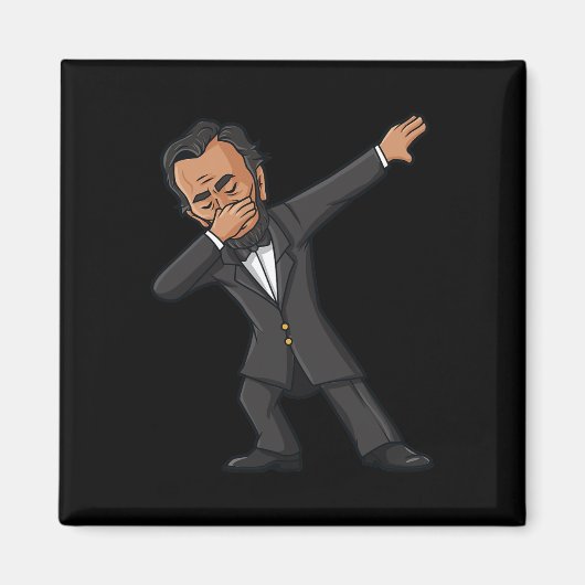 Dabbing Abraham Lincoln 4 juli Abe Dab Boys G Magneet (Voorkant)