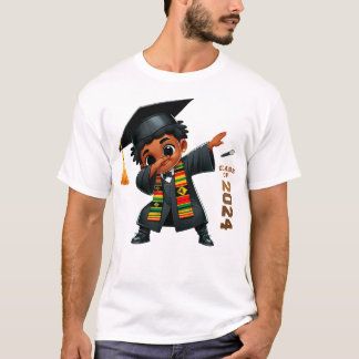 Dabbing Afrikaans zwart peuter jongen Afstuderen T-shirt