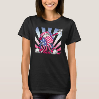 Dabbing American Baseball player voor fans White T-shirt