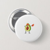 Dabbing Avocado Chinese dans-design Ronde Button 5,7 Cm (Voorkant /achterkant)