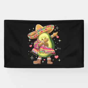 Dabbing Avocado Cinco De Mayo Grappige Mexicaanse  Spandoek