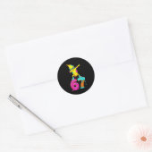 Dabbing Banana 67 Ice Cream Drip Funny Six Seven M Ronde Sticker (Envelop)
