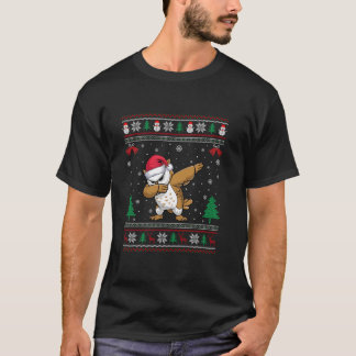Dabbing Barn Owl Santa Hat Boys Meisjes Kinder ker T-shirt