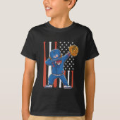 Dabbing Baseball Player 4 juli Amerikaans T-shirt (Voorkant)