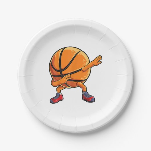 Dabbing Basketball Ball Funny Boys Mannen Sport Papieren Bordje (Voorkant)