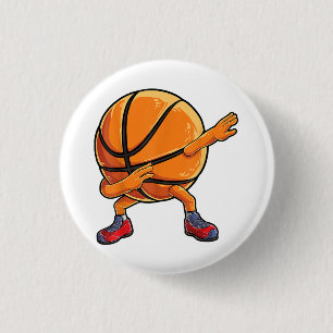 Dabbing Basketball Ball Funny Boys Mannen Sport Ronde Button 3,2 Cm