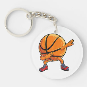 Dabbing Basketball Ball Funny Boys Mannen Sport Sleutelhanger