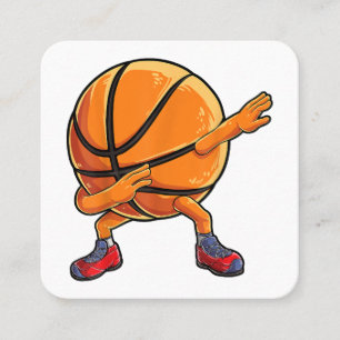 Dabbing Basketball Ball Funny Boys Mannen Sport Vierkante Visitekaartje