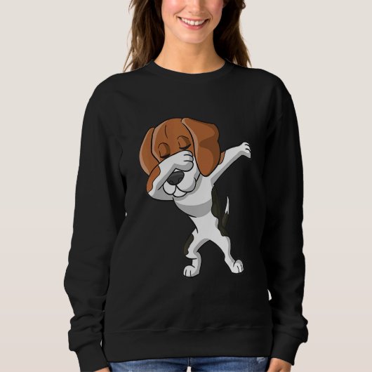 Dabbing Beagle Dog Dab Dance Trui (Voorkant)