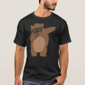 Dabbing Bear With Sunglasses Kids Grizzly Bear T-shirt (Voorkant)