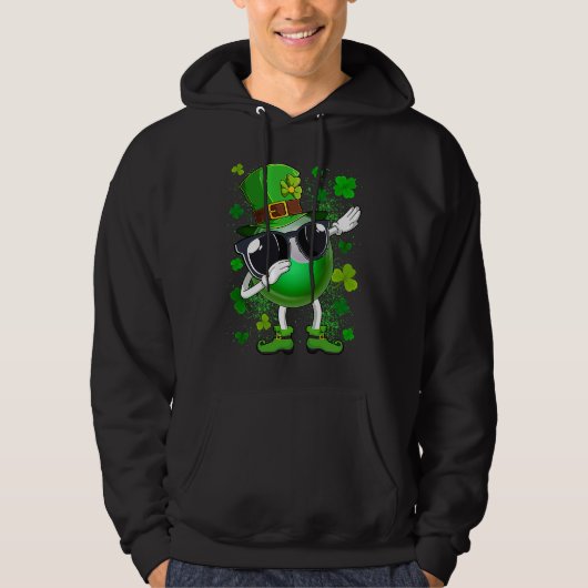 Dabbing Billiard Ball Leprechaun St Patrick's Day  Hoodie (Voorkant)