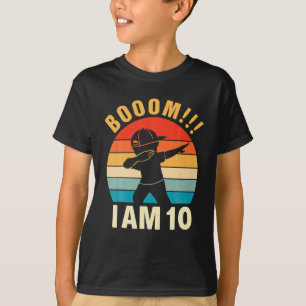 Dabbing Birthday 10 Years Old 10th Birthday Outfit T-shirt