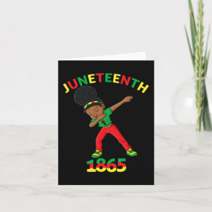 Dabbing Black Princess Juneteenth 1865 Bruine huid Kaart