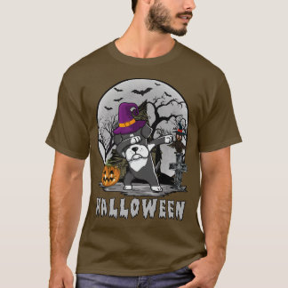Dabbing Boer Dog Witch Pet Funny Dog Halloween Cos T-shirt