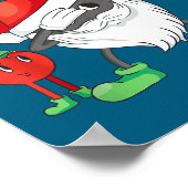 Dabbing Boules Ball Dab Christmas Cap Bouler Boule Poster (Hoek)