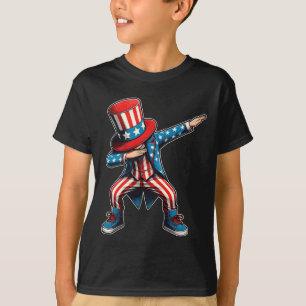 Dabbing Boy Amerikaanse vlag US Patriottisch 4 jul T-shirt