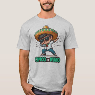 Dabbing BOY Cinco De Mayo Let's Fiesta Mexican T-shirt