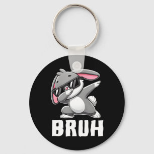 Dabbing Bunny Bruh Meme Paasdag Dab Bunny Tiener Sleutelhanger