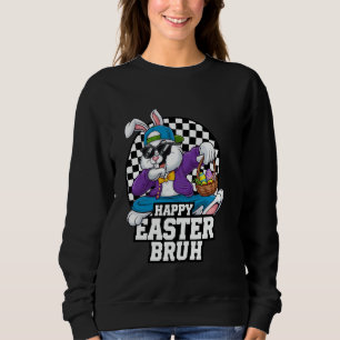 Dabbing Bunny Easter Bruh Meme Grappig Gezegde Tie Trui