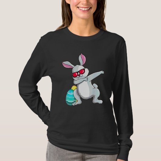 Dabbing Bunny Easter Day Rabbit Eggs Hunting Dab T-shirt (Voorkant)