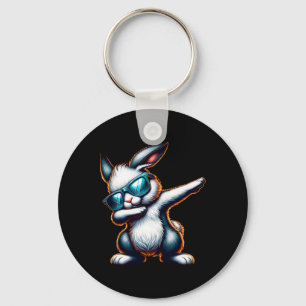 Dabbing Bunny Funny Easter Bunny Sleutelhanger