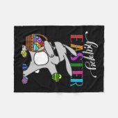 Dabbing Bunny Happy Easter Day Outfit Fleece Deken (Voorkant (Horizontaal))