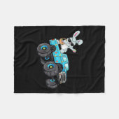 Dabbing Bunny Happy Easter Monster Truck Lovers Bo Fleece Deken (Voorkant (Horizontaal))