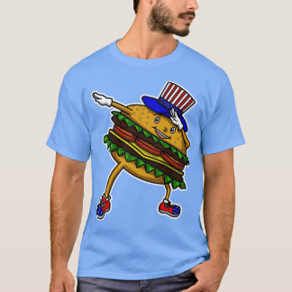 Dabbing Burger Independence dag T-shirt
