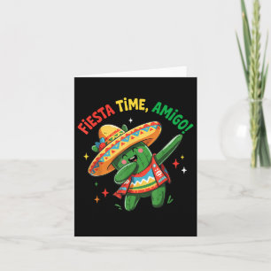 Dabbing Cactus Funny Cinco de Mayo Boys Kinder Man Kaart