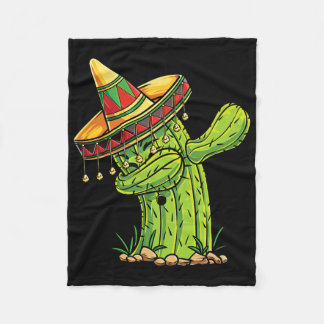 Dabbing Cactus T Shirt Cinco De Mayo Boys Kids Men Fleece Deken