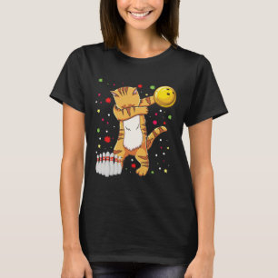 Dabbing Cat Bowling Shirten Funny Bowling Gift Cat T-shirt