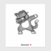 Dabbing Cat sticker - Funny Cat Dab Dance Kitty (Feuille)