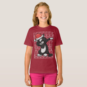 Dabbing Cat Ugly KerstSweater Dab T-shirt