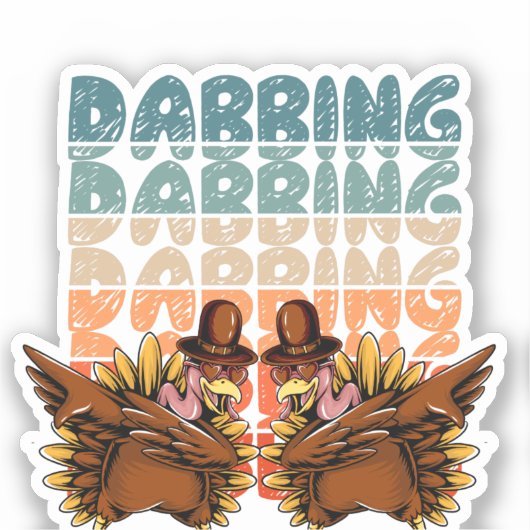 Dabbing Chicken Sticker (Voorkant)