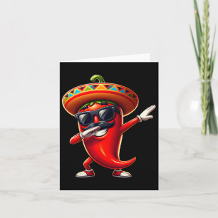 Dabbing Chili Cinco De Mayo Mexicaans eten voor ma Kaart