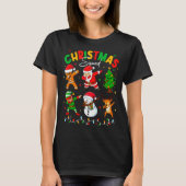 Dabbing Christmas Squad Santa Elf Family Matching  T-shirt (Voorkant)