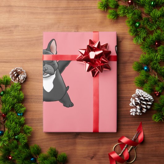 Dabbing Cute French Bulldog Cadeaupapier (Feestdagen Geschenken)